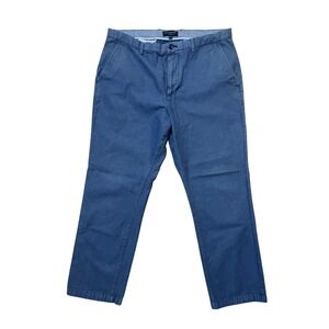 Banana Republic Kentfield Pant Mens 38x32 Blue Chino Cotton Casual Trousers
